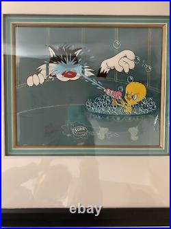 Warner Brothers Cel The Squirt Tweety Bird Sylvester the Cat Rare Edition Cell