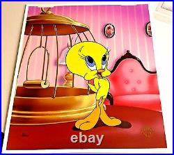 Warner Brothers Cel Tweety Bird Classic Tweety Rare Edition Number 1 Cell