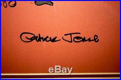 Warner Brothers Chuck Jones Signed Wile E Coyote Cel Hot Pursuit Rare 1983 Cell