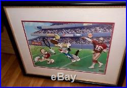 Warner Brothers Signed Joe Montana 49ers Cel Catch The Birdie Rare Edition Cell
