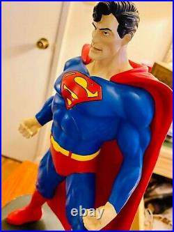 Warner Brothers Studio Large Superman Bust Statue Collector's Item RARE