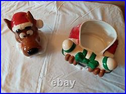 Warner Brothers Studio Store Vintage 1998 Santa Scooby Doo Cookie Jar