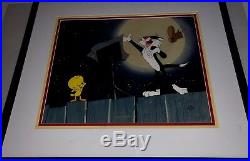 Warner brothers cel tweety bird sylvester the cat traviata rare edition cell