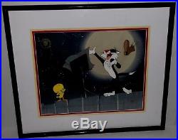Warner brothers cel tweety bird sylvester the cat traviata rare edition cell