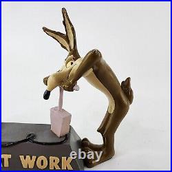 Wile E. Coyote Figurine Statue TNT Genius At Work 1995 Warner Bros Studio RARE