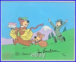 Yogi Bear Hanna Barbera Signed Escape From Ranger Smith Rare Animation Cel